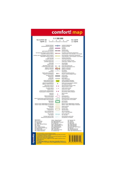 USA Southwest road and tourist map 1:1 350 000 laminat 2025