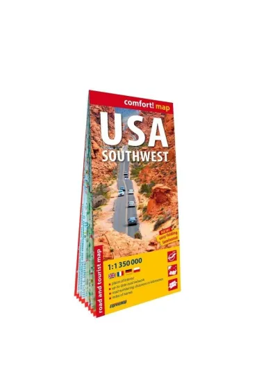USA Southwest road and tourist map 1:1 350 000 laminat 2025