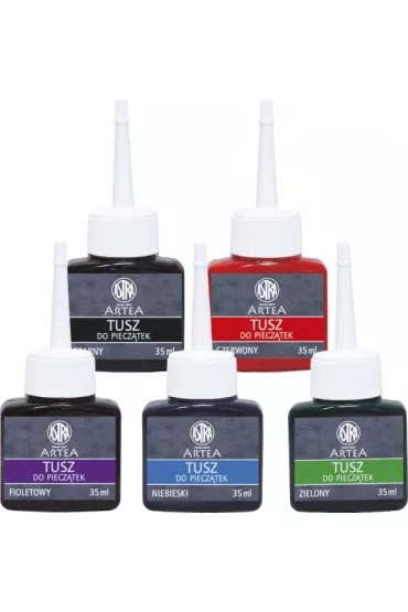 Tusz do piecz�tek 35ml czerwony Astra