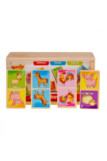 Domino drewniane. Farma Smily Play