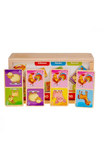 Domino drewniane. Farma Smily Play