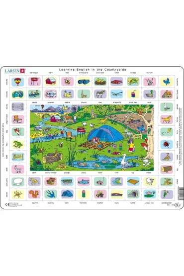 Puzzle maxi ramkowe 70 el. Learning English by the Countryside Larsen