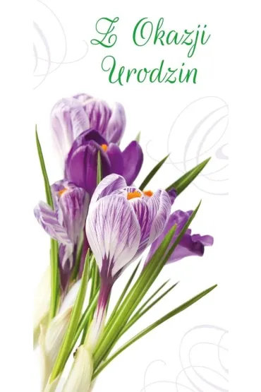 Stamp Karnet Flowers Urodziny wz�r nr 2