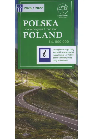 Polska. Mapa drogowa w skali 1:1 000 000