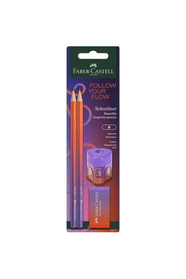 Faber-Castell Zestaw o��wk�w z temper�wk� i gumk� FABER CASTEL
