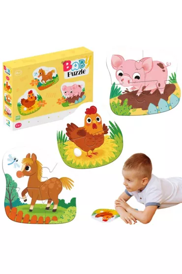 Puzzle 3w1 Dzie� na farmie Maksik