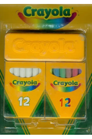 Crayola Zestaw kredy kolorowej i bia�ej do tablic + g�bka