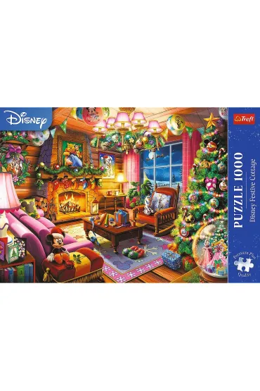 Puzzle 1000 el. �wi�teczna chatka Disney Trefl