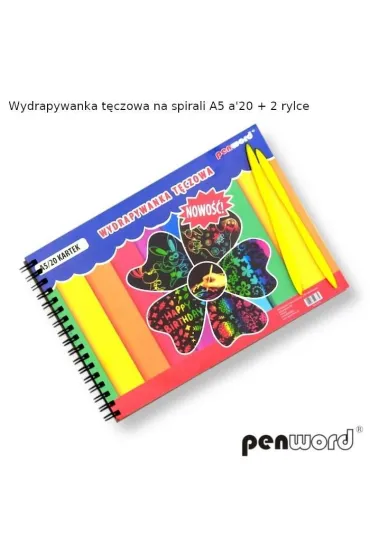 Wydrapywanka t�czowa A5 na spirali Polsirhurt
