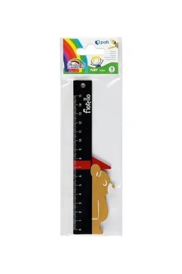 Fiorello Linijka drewniana mi� miarka 15 cm