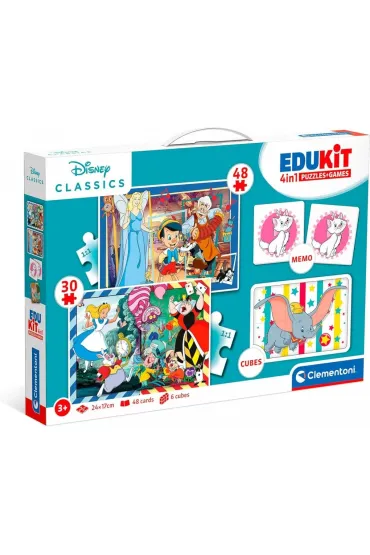 Puzzle 30+48 el. + Memo + 6 klock�w Edukit Disney Clementoni