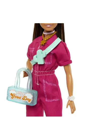Barbie. Lalka r�owy kombinezon HPL76 Mattel