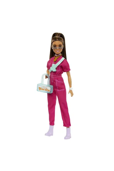 Barbie. Lalka r�owy kombinezon HPL76 Mattel
