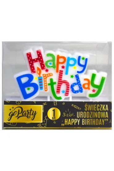 GoParty Zestaw �wieczek urodzinowych Happy Birthday