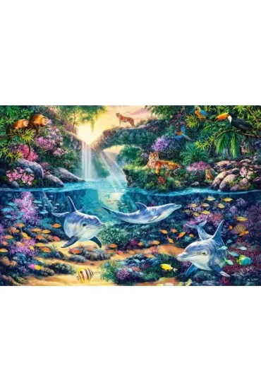 Puzzle 1500 el. D�unglowy raj Castorland