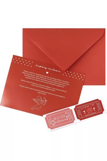 Be-Happy Gifts Kupony mi�osne w kopercie dla par na walentynki