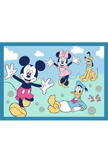 Puzzle 4w1 Zabawne zdarzenia Myszki Miki Trefl