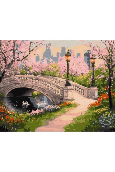 Ideyka Malowanie po numerach - Park wiosenny 30x40cm