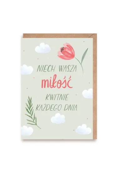 Cardie Kartka �lubna Kwiaty, eko koperta