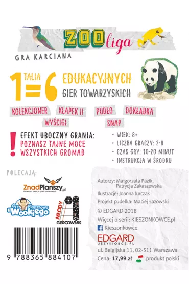 Kieszonkowiec przyrodniczy. Zoo liga - Ma�gorzata  Pazik, Patrycja  Zakaszewska