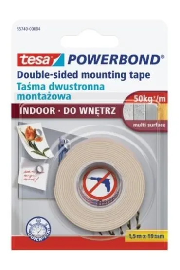 Tesa Ta�ma monta�owa wewn�trzna bia�a 1,5m x 19mm