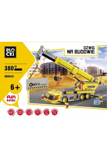Klocki Blocki Na budowie D�wig 380 element�w