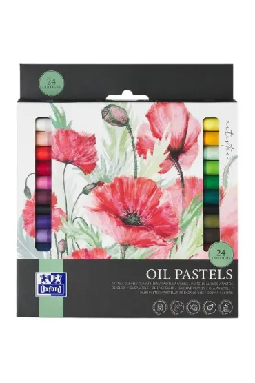 Oxford Pakiet: Pastele olejne Artistic multicolor + Blok artystyczny A5 24 kolory, 225g