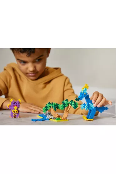 Plus Plus. Klock. i Naucz si� budowa�. Dinozaury 600 element�w