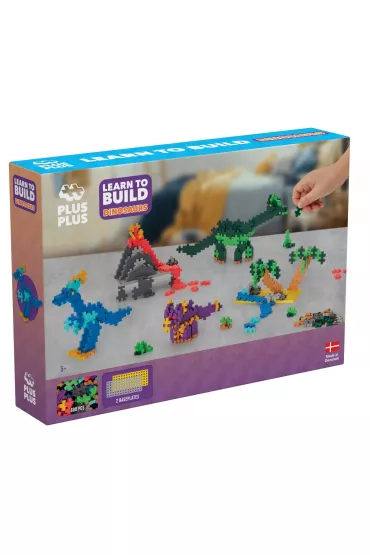 Plus Plus. Klock. i Naucz si� budowa�. Dinozaury 600 element�w