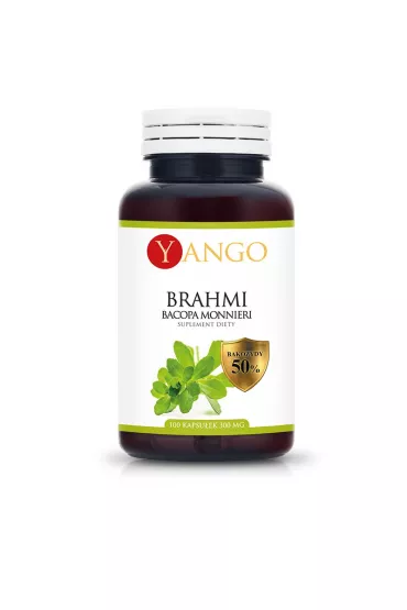 Yango Bacopa (Brahmi) - ekstrakt 50% bakozydw Suplement diety 100 kaps.