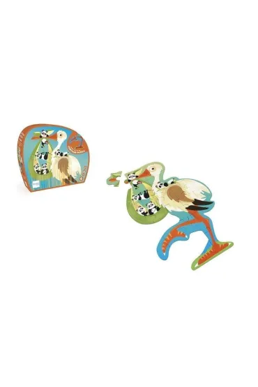 Puzzle konturowe 24 el. Bocian Scratch