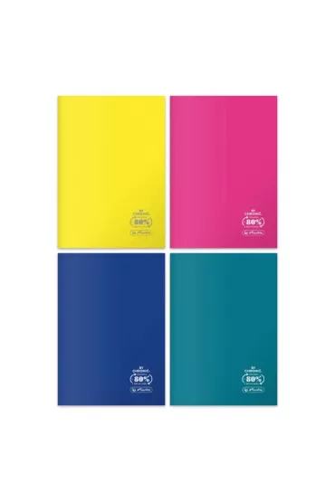 Herlitz Zeszyt A5 ECO PP Colors FSC kratka 60 kartek