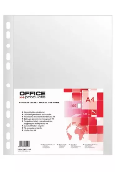 Office Products Koszulki na dokumenty A4 krystaliczne 50 mic 100 szt.