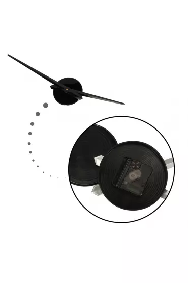 Zegar �cienny naklejany DIY du�y regulowany 80-120cm czarny 12 cyfr