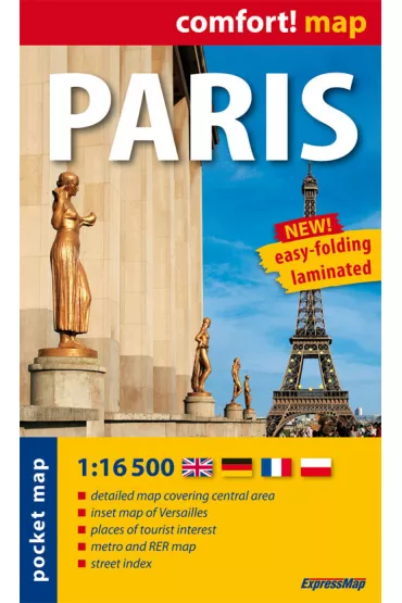 Comfort! map Paris (Pary�) 1:16 500 plan miasta
