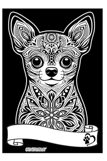Kolorowanka welwetowa A4 Chihuahua