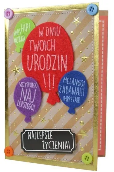 Kukartka Karnet B6 Urodziny balony FR-006