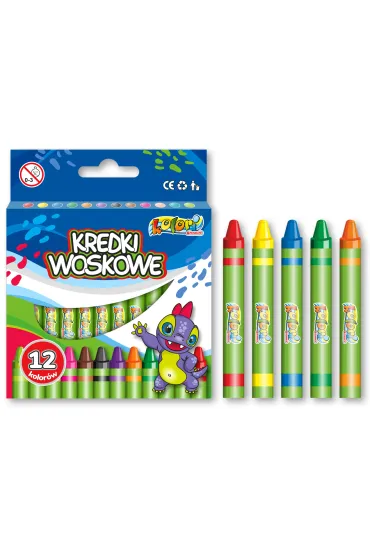 Penmate Kolori Premium Kredki woskowe Dino 12 kolor�w