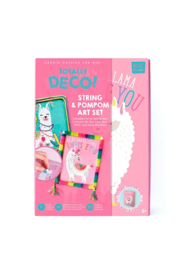 Zestaw artystyczny Lama i pompony Box Candiy
