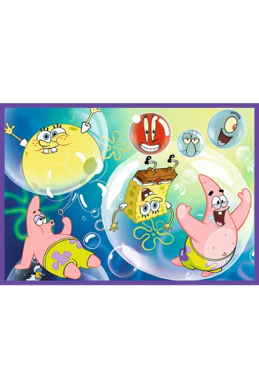 Puzzle 4x250 el. Szalony �wiat Sponge Boba Trefl