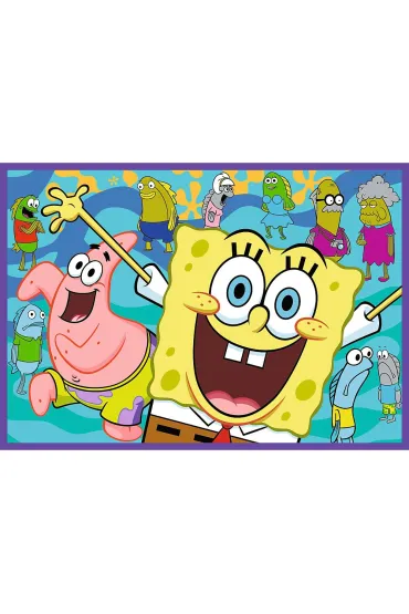 Puzzle 4x250 el. Szalony �wiat Sponge Boba Trefl