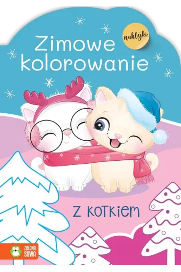 Zimowe kolorowanie z kotkiem