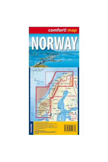 Norwegia. Laminowana mapa samochodowo-turystyczna w skali 1:1 000 000