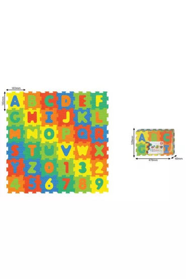 Mata piankowa 100x100cm - Litery. Smily Play