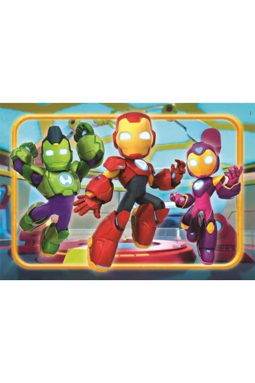 Puzzle 30 el. SuperColor. Iron Man and His Awesome Friends Clementoni