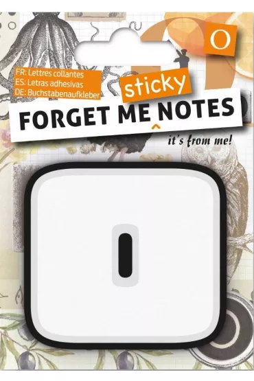 If Forget me sticky. Notes kart samoprzylepne litera O czerwony