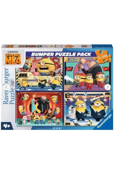 Puzzle 2D 4x100el Minionki Ravensburger
