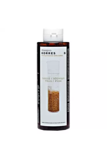 Korres Szampon z proteinami ryu i wycigiem z lipy do wosw cienkich i wraliwych 250 ml