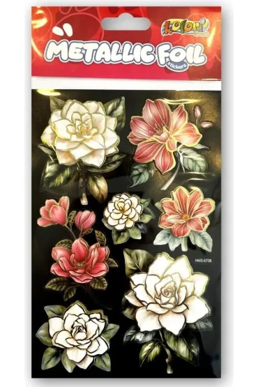 Naklejki foliowe Metalic Double Flowers PENMATE
