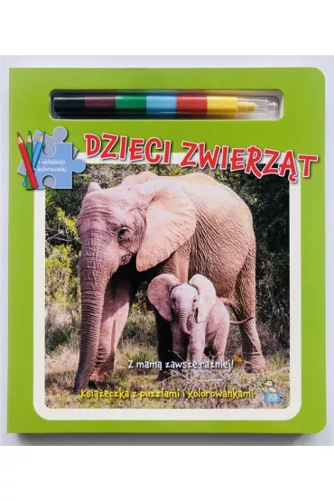 Dzieci zwierz�t. Ksi��eczki z puzzlami, kolorowankami i kolorow� kredk�